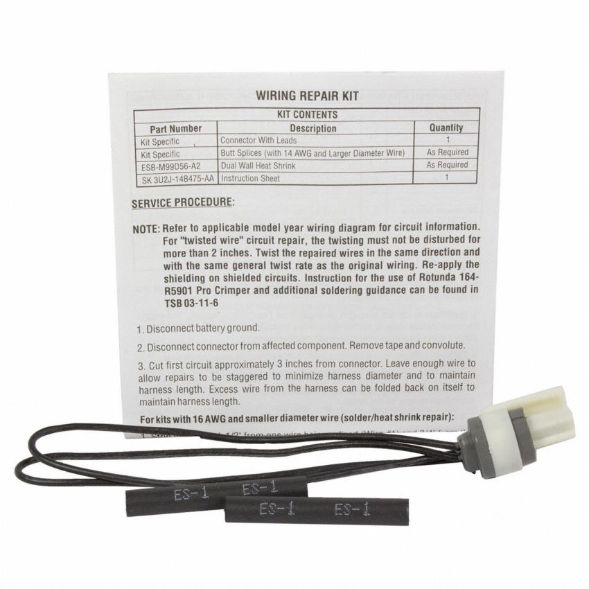 Motorcraft Wiring Connectors 3U2Z14S411CUA