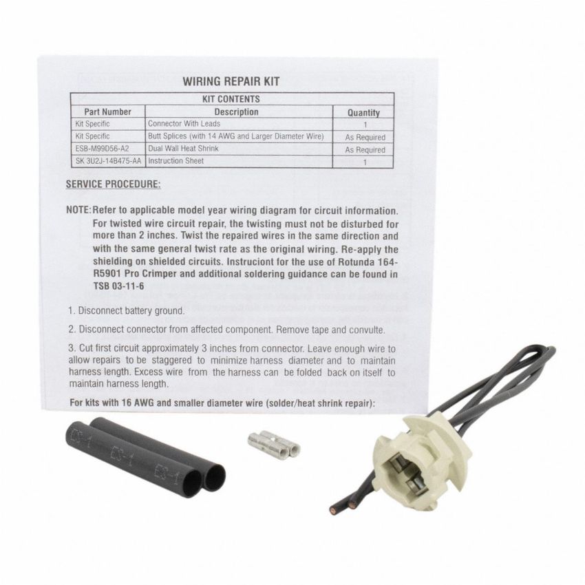 Motorcraft Wiring Connectors 3U2Z14S411GYA