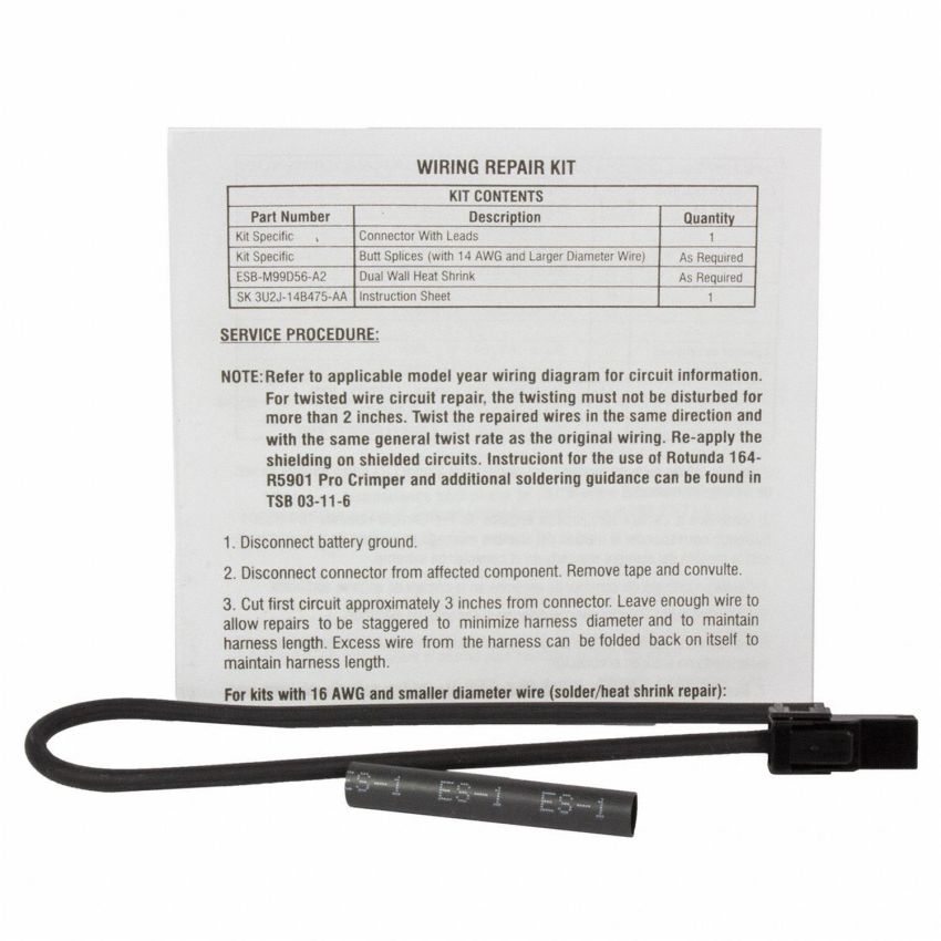 Motorcraft Wiring Connectors 3U2Z14S411KBA