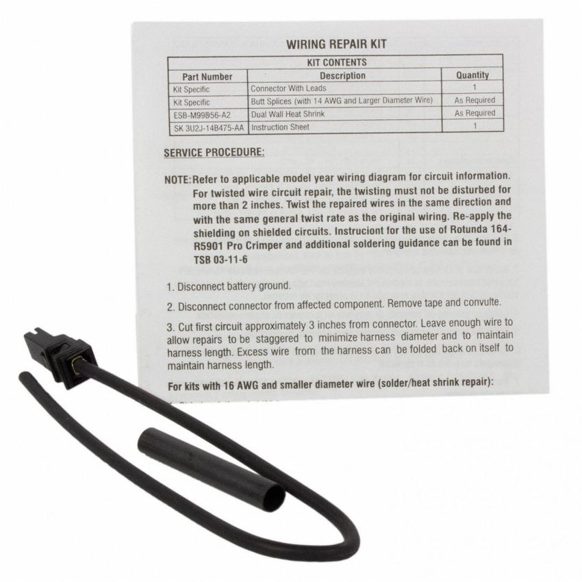 Motorcraft Wiring Connectors 3U2Z14S411KBA