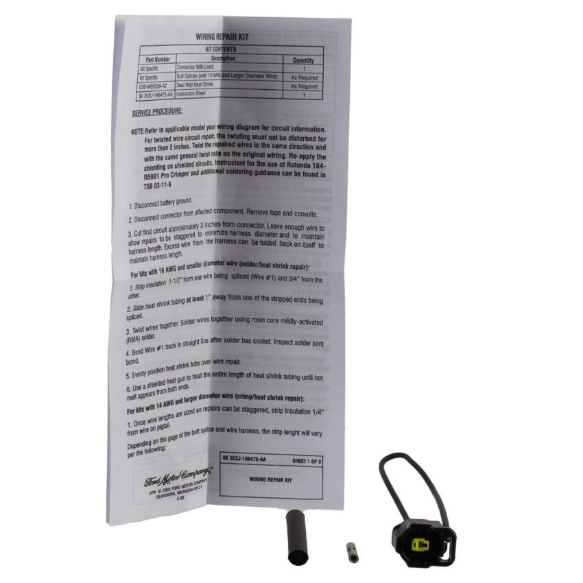 Motorcraft Wiring Connectors 3U2Z14S411MHA