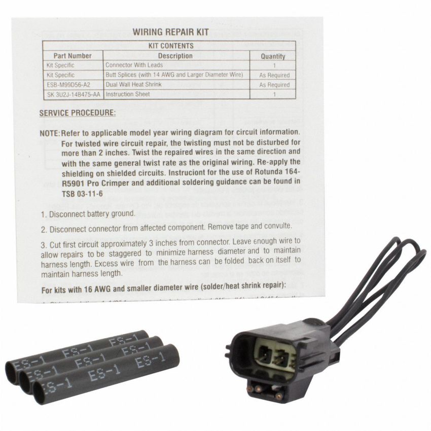 Motorcraft Wiring Connectors 3U2Z14S411NPA