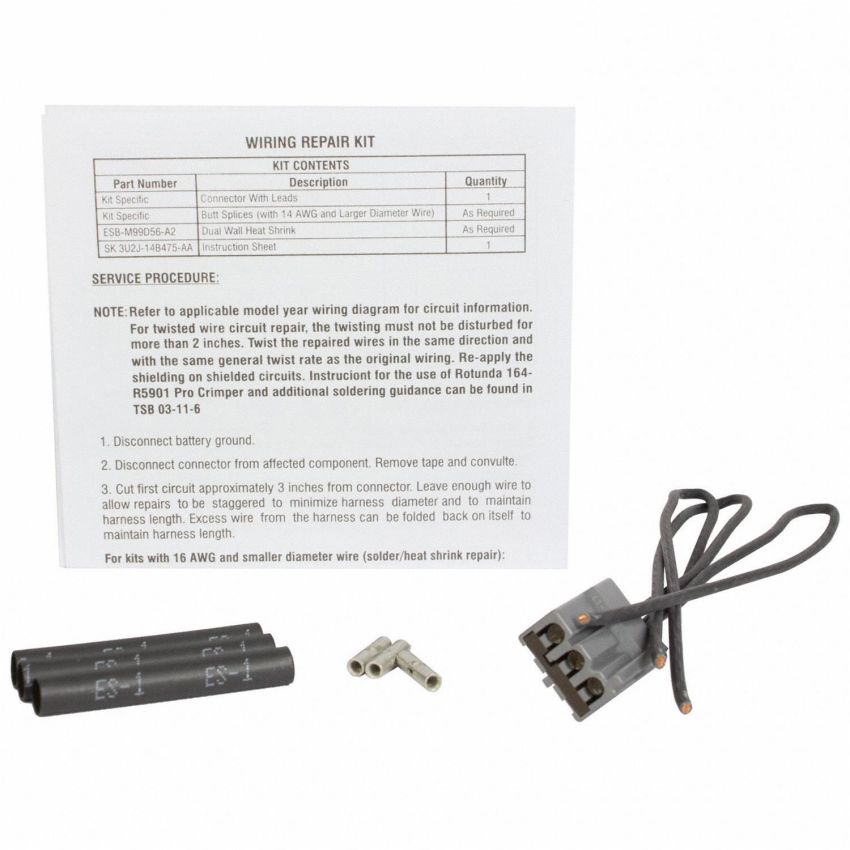 Motorcraft Wiring Connectors 3U2Z14S411VYA