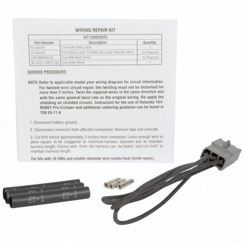 Motorcraft Wiring Connectors 3U2Z14S411VYA