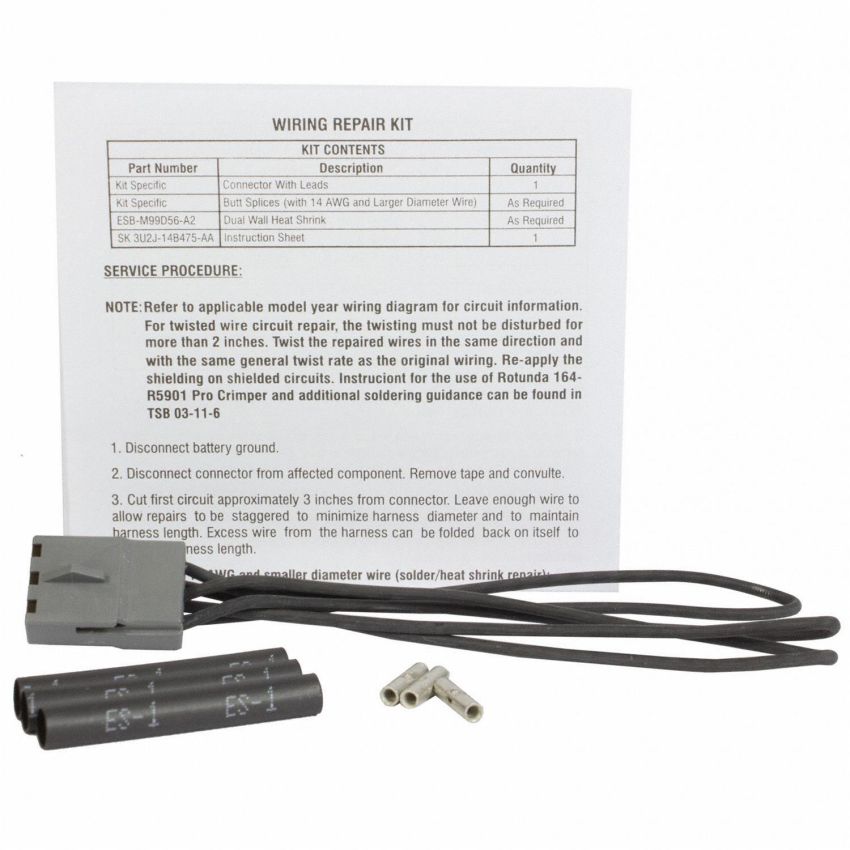 Motorcraft Wiring Connectors 3U2Z14S411VYA