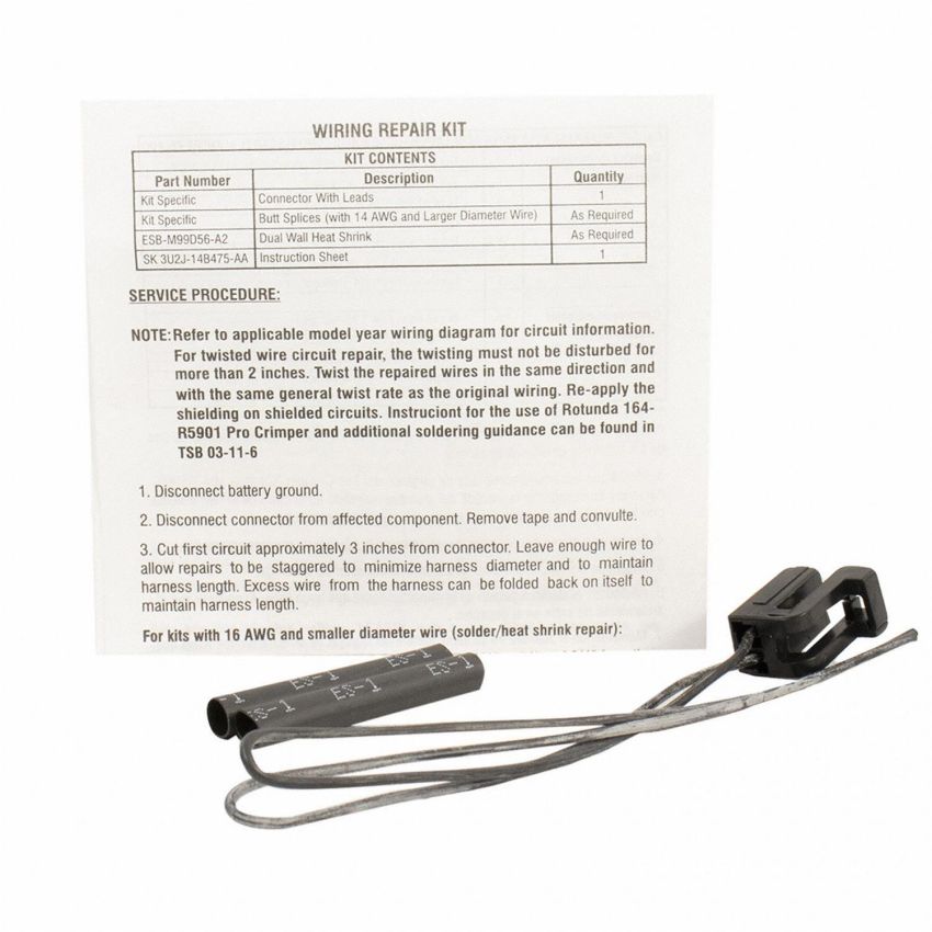 Motorcraft Wiring Connectors 3U2Z14S411XPA