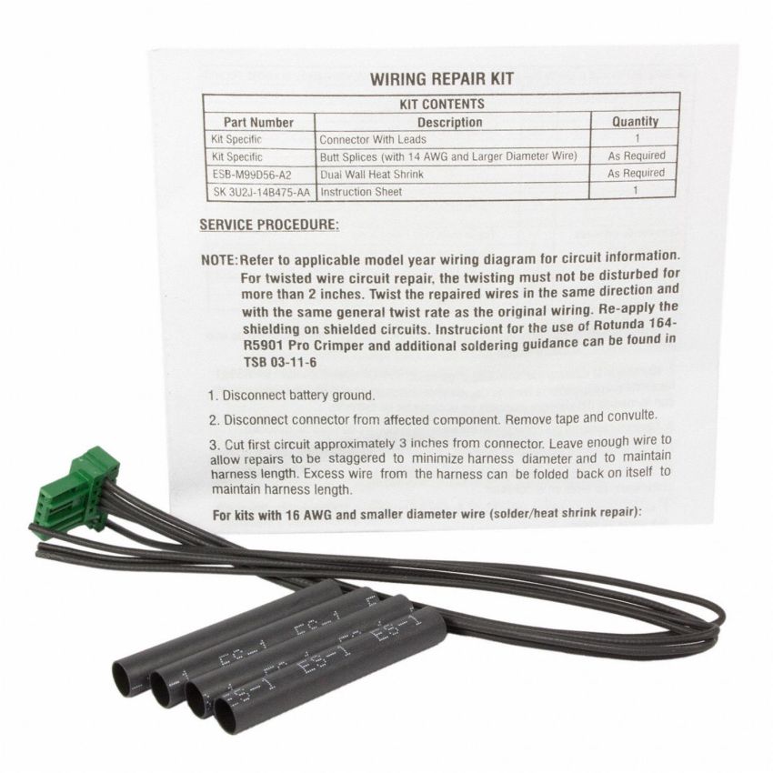 Motorcraft Wiring Connectors 3U2Z14S411CCAA