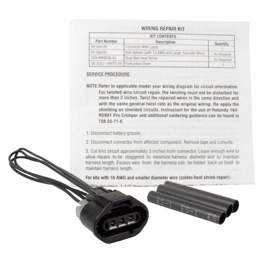 Motorcraft Wiring Connectors 3U2Z14S411EYAA