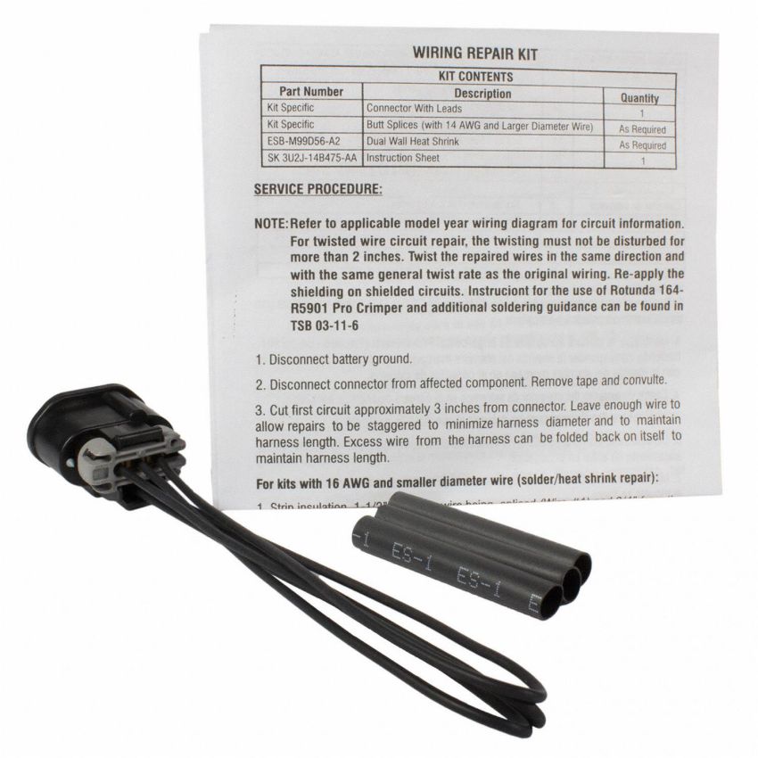 Motorcraft Wiring Connectors 3U2Z14S411EYAA
