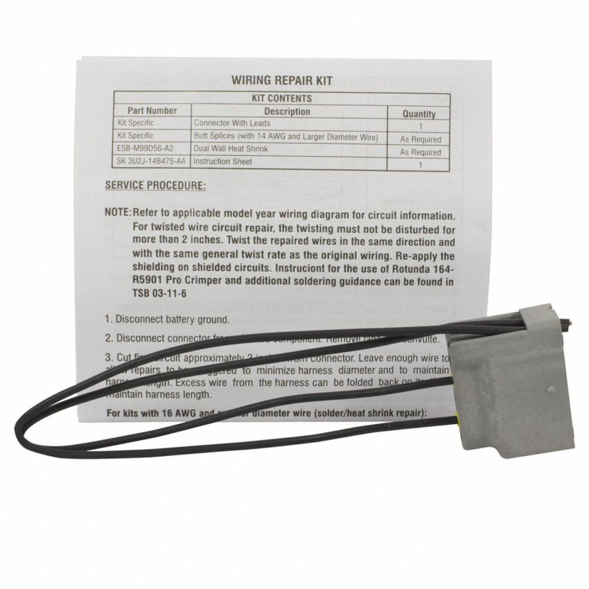 Motorcraft Wiring Connectors 6U2Z14S411BA