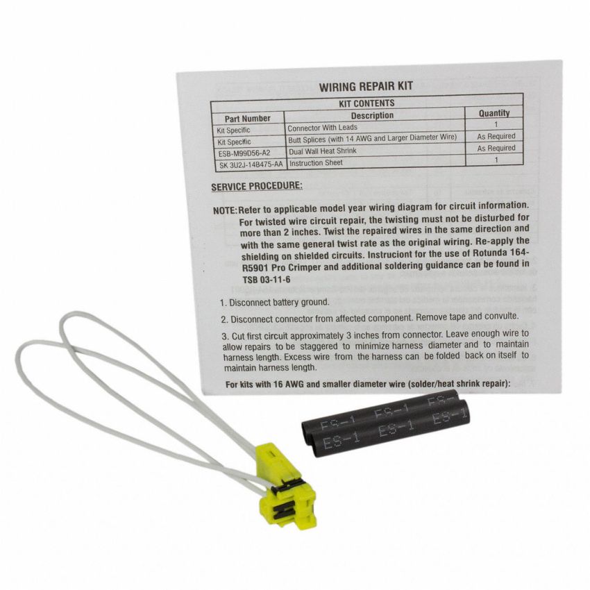 Motorcraft Wiring Connectors 8U2Z14S411KA