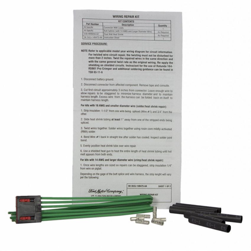Motorcraft Wiring Connectors 3U2Z14S411FNB