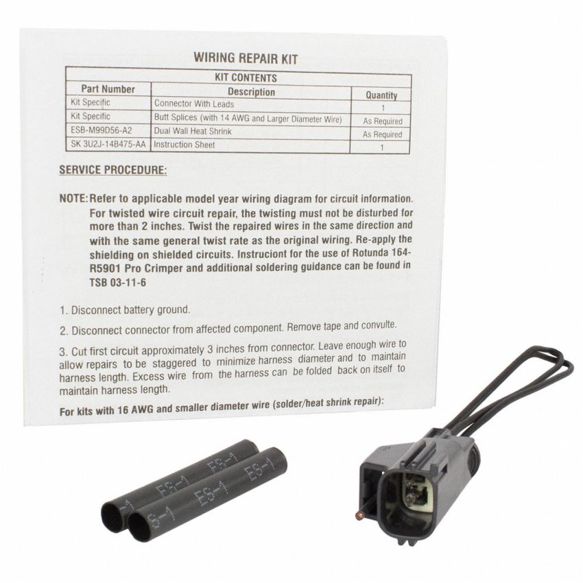 Motorcraft Wiring Connectors 3U2Z14S411CZAB