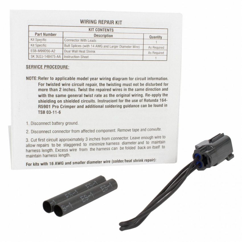 Motorcraft Wiring Connectors 3U2Z14S411CZAB