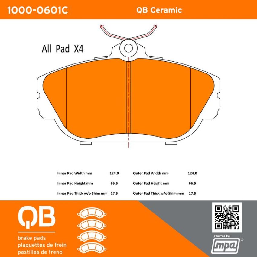 MPA 1000-0601C QB Ceramic Brake Pads