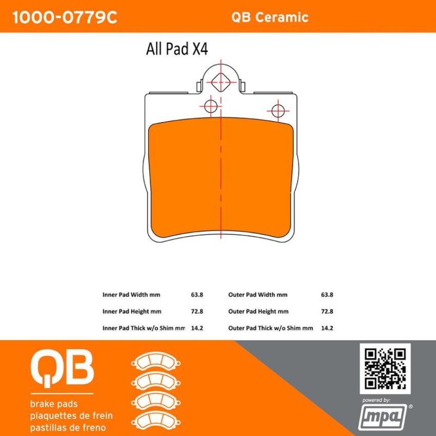 MPA 1000-0779C QB Ceramic Brake Pads