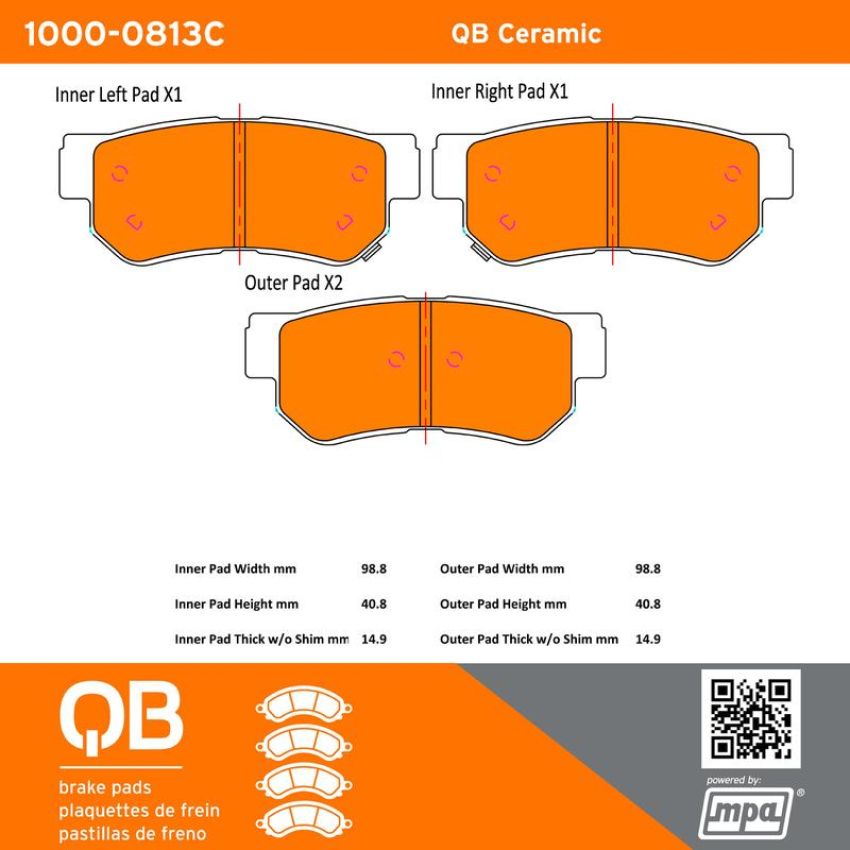 MPA 1000-0813C QB Ceramic Brake Pads