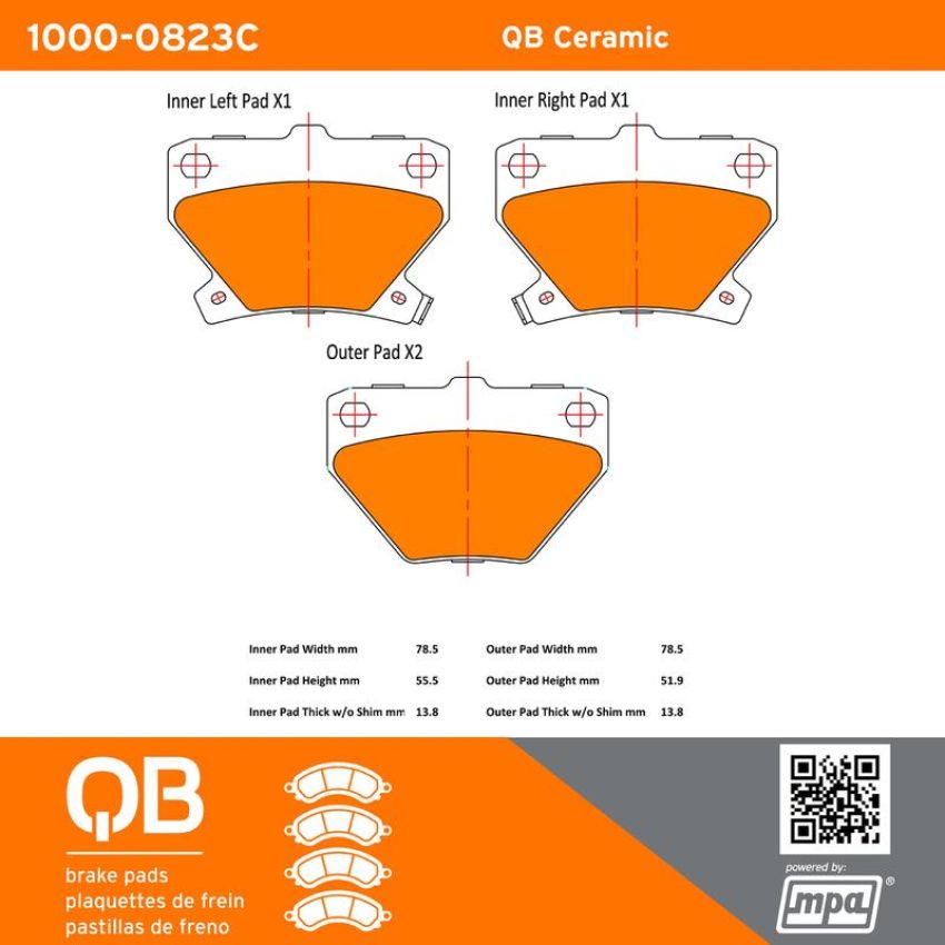 MPA 1000-0823C QB Ceramic Brake Pads