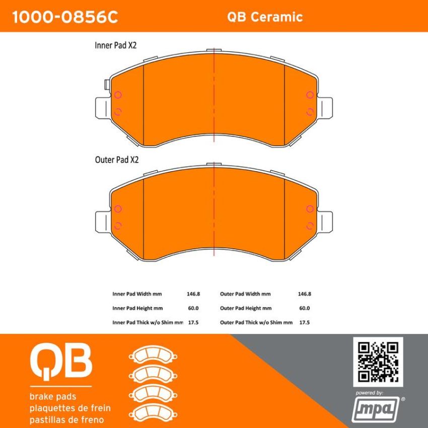 MPA 1000-0856C QB Ceramic Brake Pads