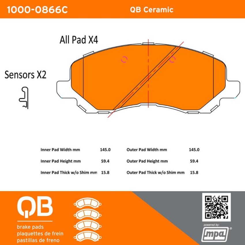 MPA 1000-0866C QB Ceramic Brake Pads