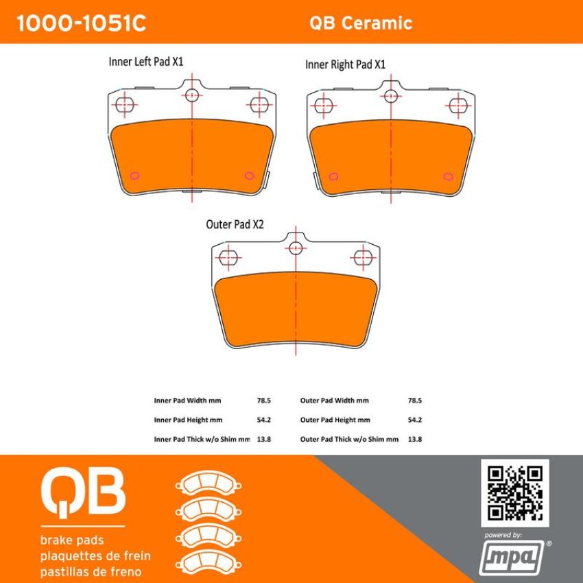 MPA 1000-1051C QB Ceramic Brake Pads
