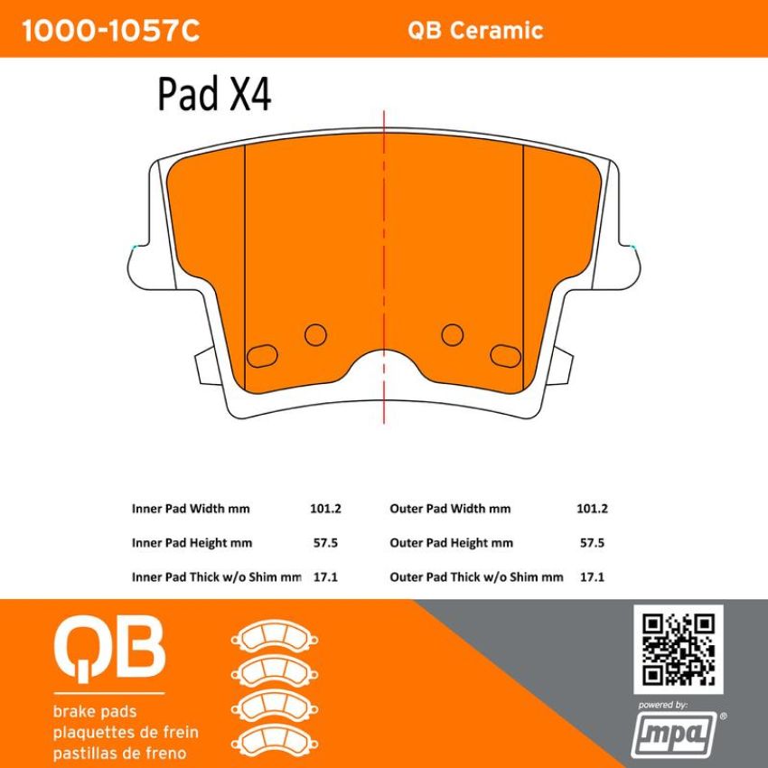MPA 1000-1057C QB Ceramic Brake Pads