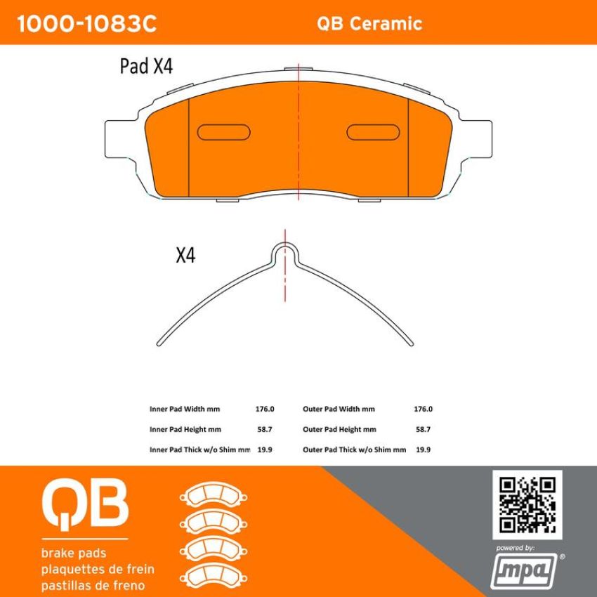 MPA 1000-1083C QB Ceramic Brake Pads