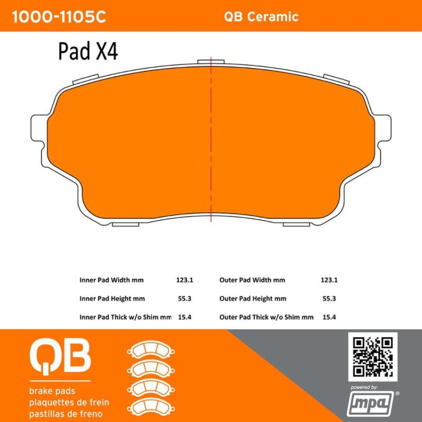 MPA 1000-1105C QB Ceramic Brake Pads