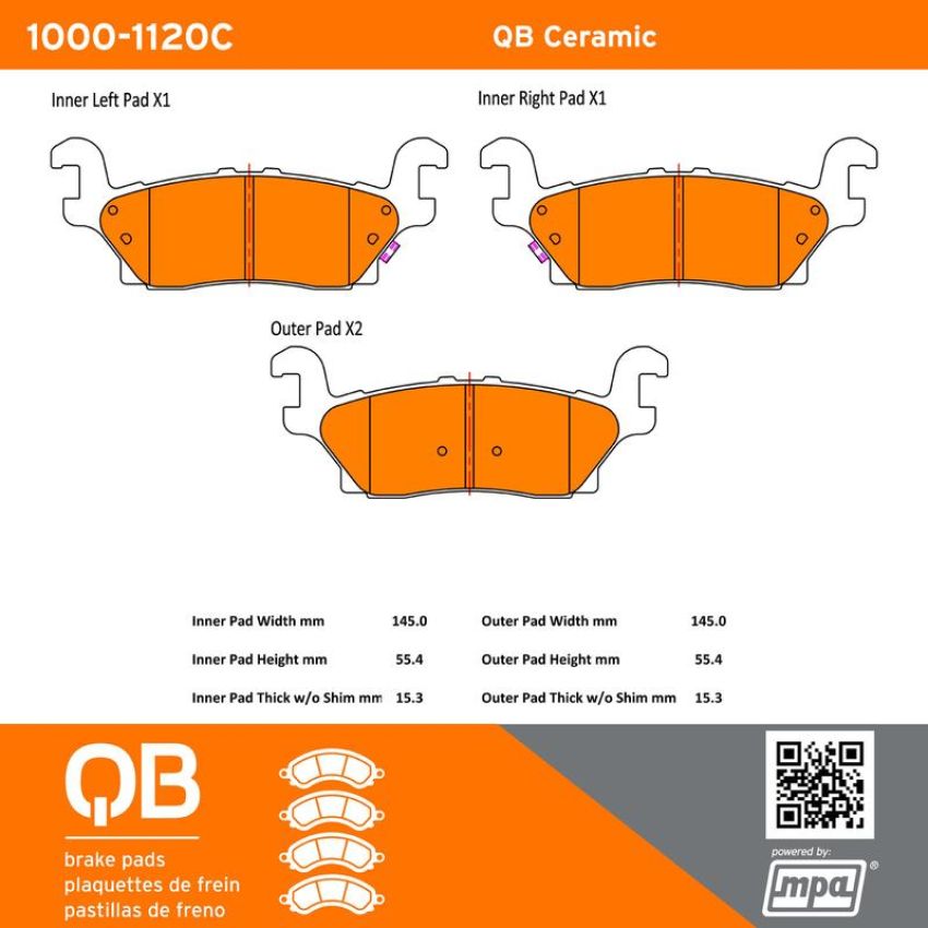 MPA 1000-1120C QB Ceramic Brake Pads