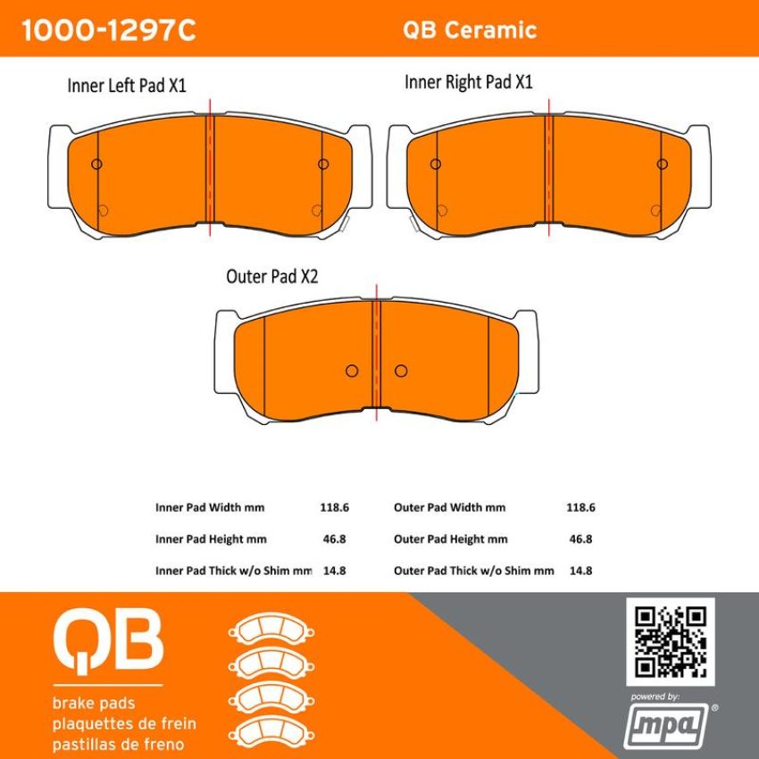 MPA 1000-1297C QB Ceramic Brake Pads