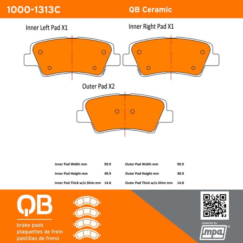 MPA 1000-1313C QB Ceramic Brake Pads
