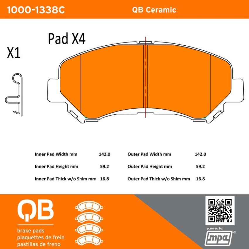 MPA 1000-1338C QB Ceramic Brake Pads
