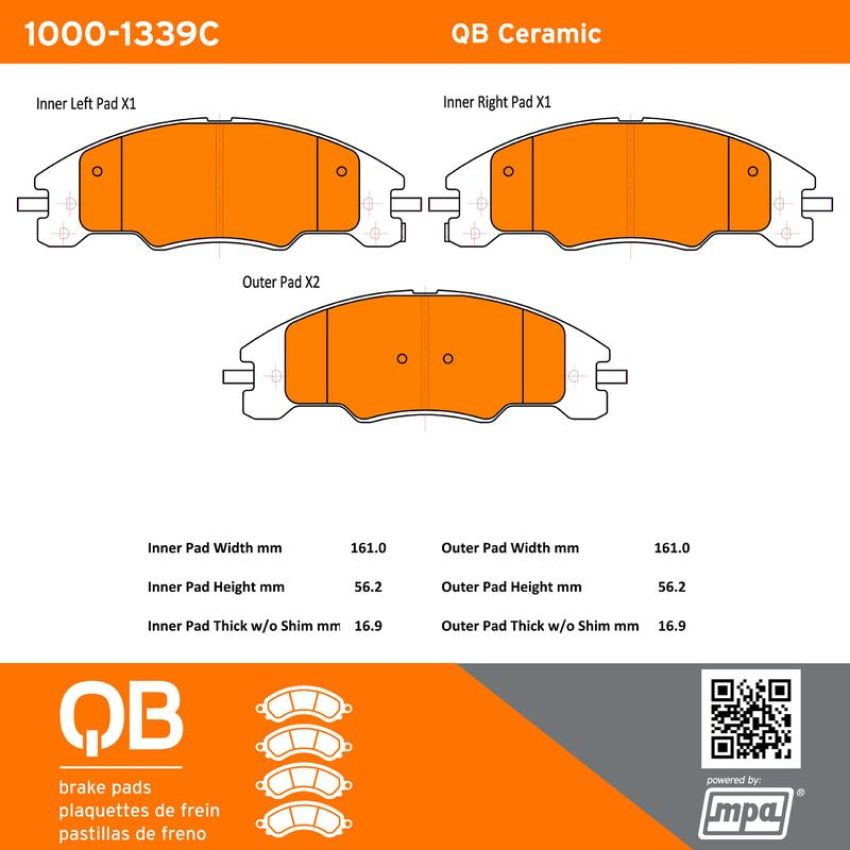 MPA 1000-1339C QB Ceramic Brake Pads