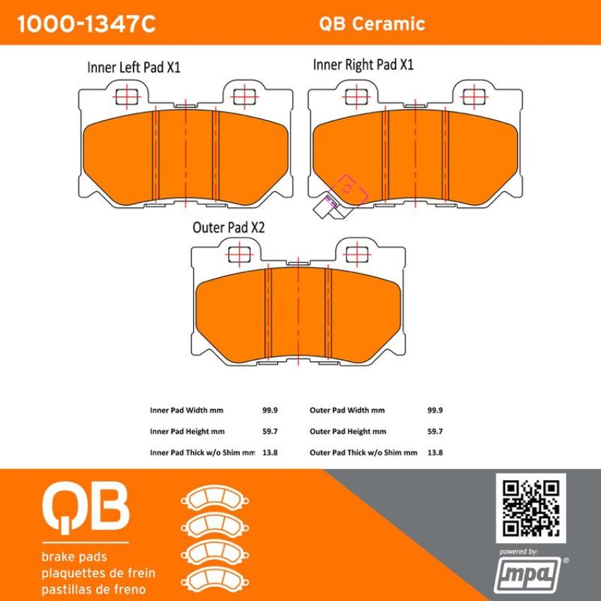 MPA 1000-1347C QB Ceramic Brake Pads