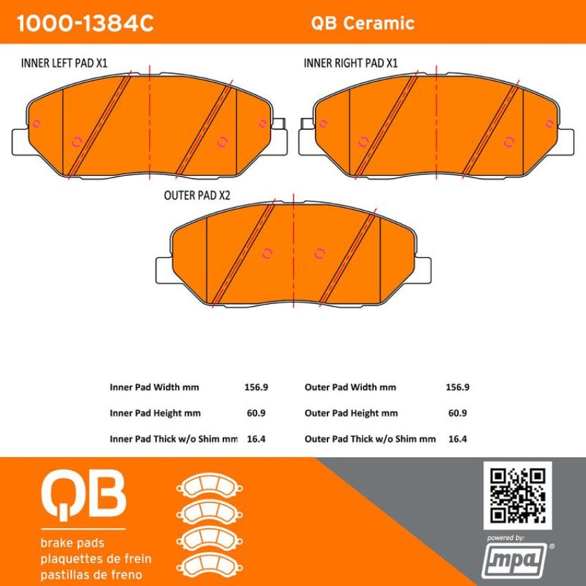 MPA 1000-1384C QB Ceramic Brake Pads