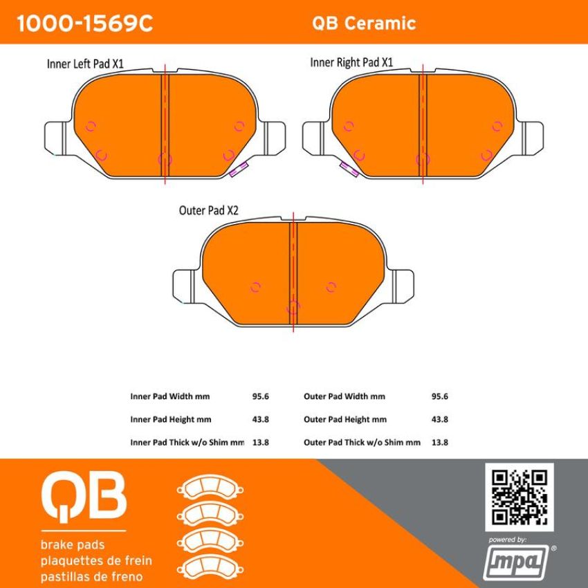 MPA 1000-1569C QB Ceramic Brake Pads