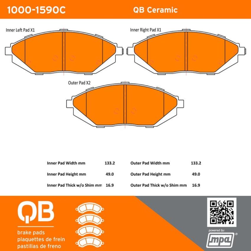 MPA 1000-1590C QB Ceramic Brake Pads