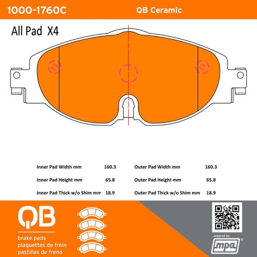 MPA 1000-1760C QB Ceramic Brake Pads