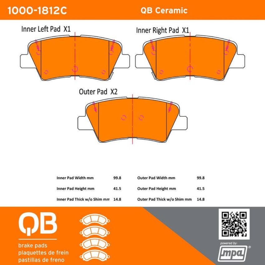MPA 1000-1812C QB Ceramic Brake Pads