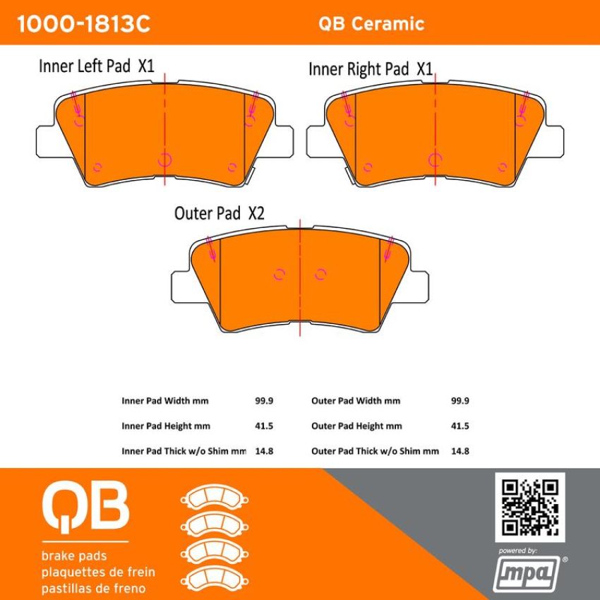 MPA 1000-1813C QB Ceramic Brake Pads