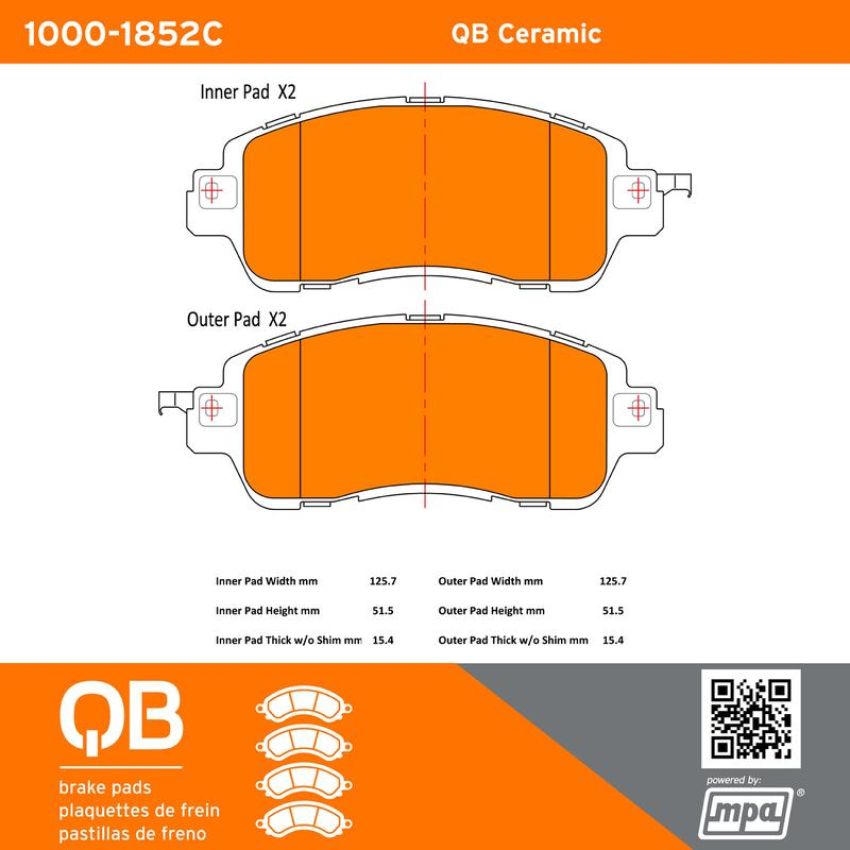 MPA 1000-1852C QB Ceramic Brake Pads