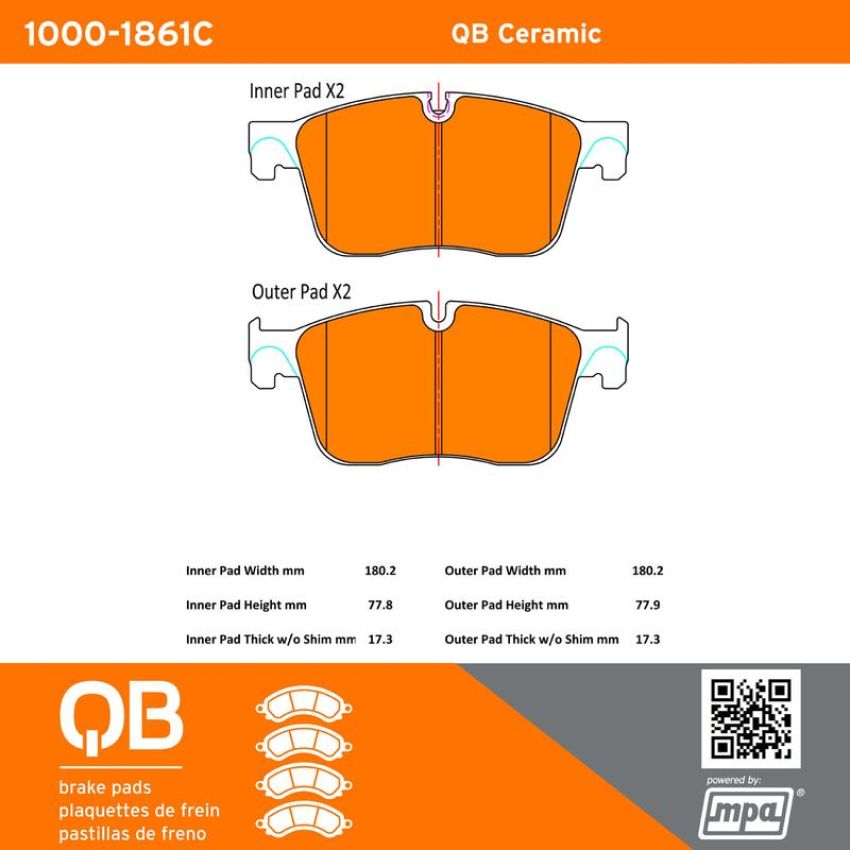 MPA 1000-1861C QB Ceramic Brake Pads