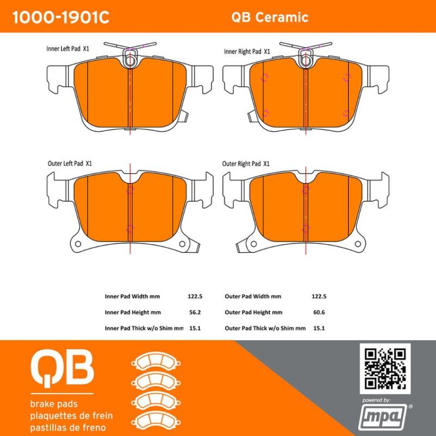 MPA 1000-1901C QB Ceramic Brake Pads