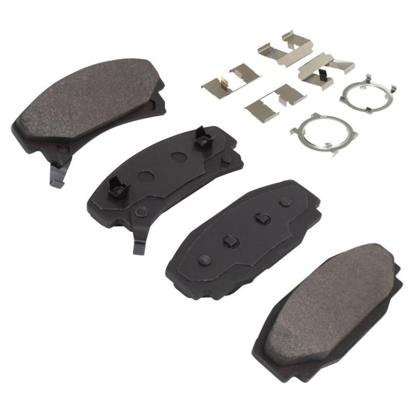 MPA 1001-0354M Quality-Built Premium Semi-Metallic Brake Pads w/ Hardware