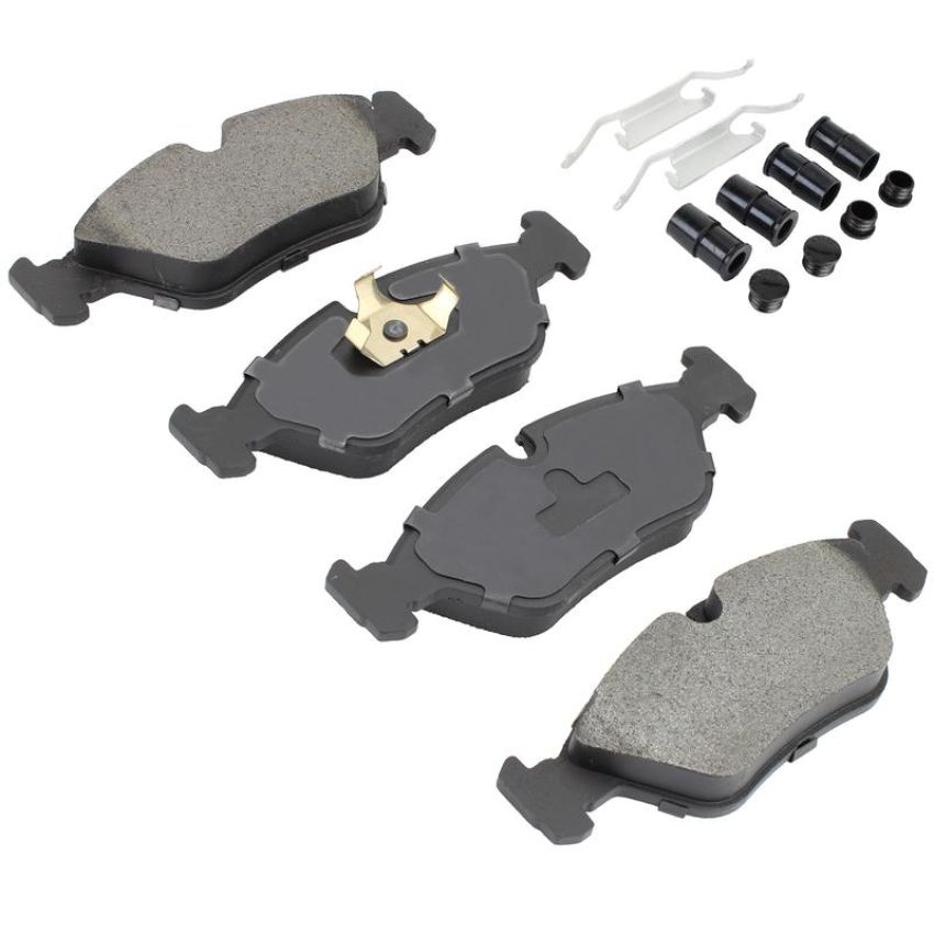 MPA 1001-0395M Quality-Built Premium Semi-Metallic Brake Pads w/ Hardware