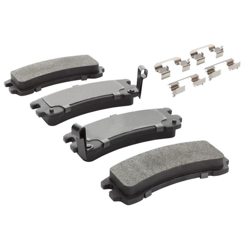 MPA 1001-0401M Quality-Built Premium Semi-Metallic Brake Pads w/ Hardware