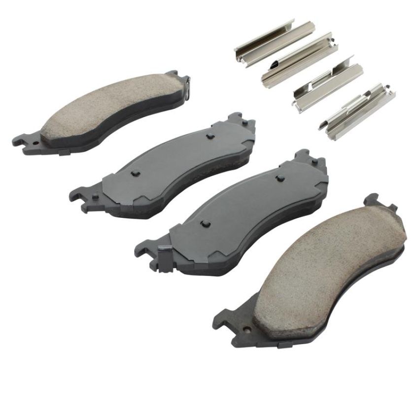 MPA 1001-0702M Quality-Built Premium Semi-Metallic Brake Pads w/ Hardware