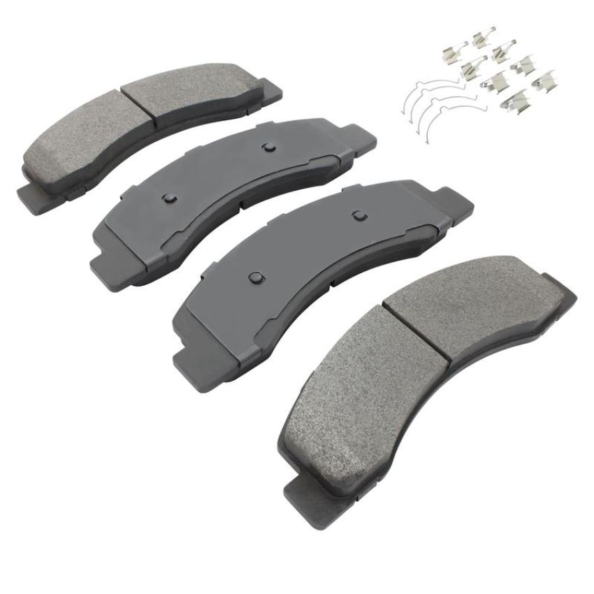 MPA 1001-0824M Quality-Built Premium Semi-Metallic Brake Pads w/ Hardware