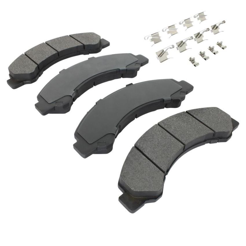 MPA 1001-0825M Quality-Built Premium Semi-Metallic Brake Pads w/ Hardware
