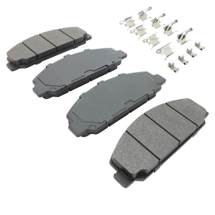 MPA 1001-0827M Quality-Built Premium Semi-Metallic Brake Pads w/ Hardware